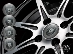 Porsche Decalcomanie Cerchio Auto Edizione Stile Cupola Resina